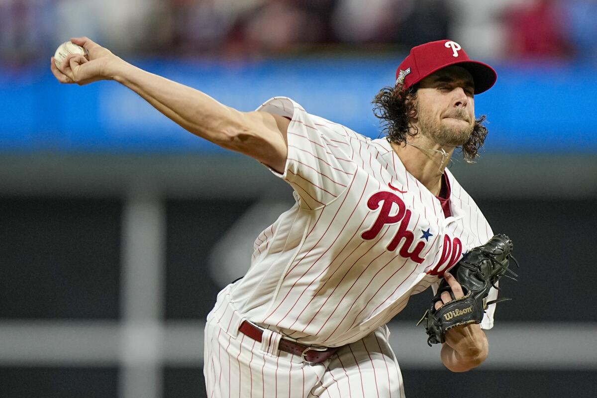 Phillies turn to pending free agent Aaron Nola to pitch them past Arizona  and into World Series - The San Diego Union-Tribune