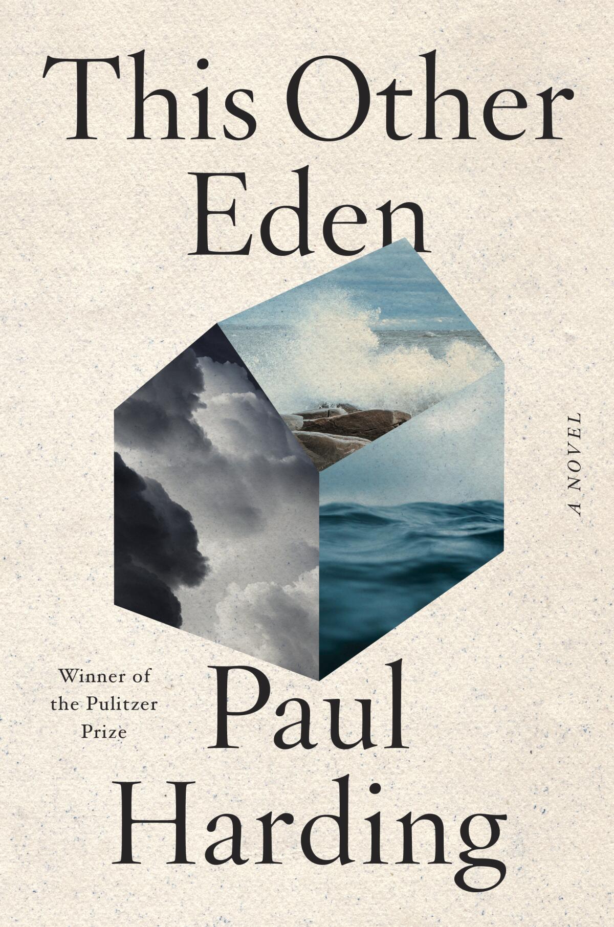 book cover has a white background with houselike-shape painted like the sky 
