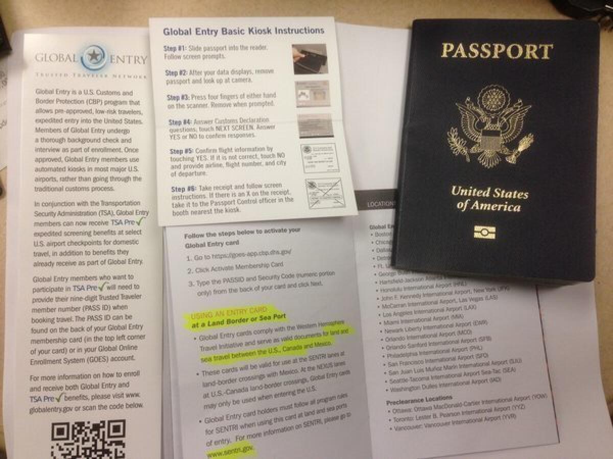 You need a passport to apply for Global Entry (of course), but it also allows you, if you're accepted, to get through domestic security at select airports more easily.