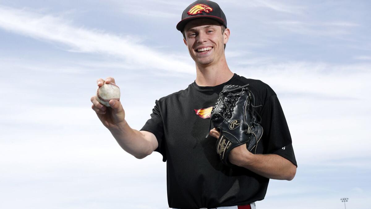 Estancia High junior baseball pitcher Jake Covey helped the Eagles beat rival Costa Mesa twice last week, including a 5-0 shutout win on April 9.