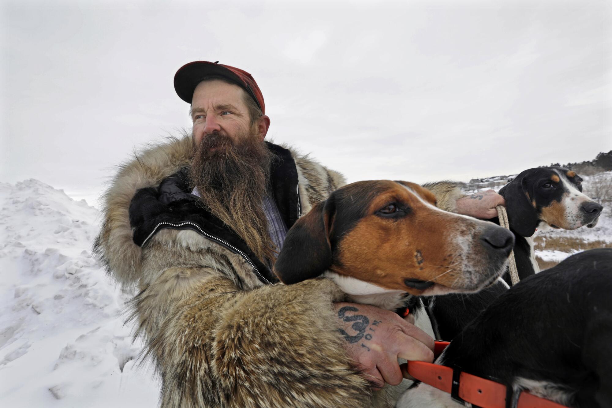 Marty Beard is a mountain lion hunter who lives outside Bismarck, N.D.