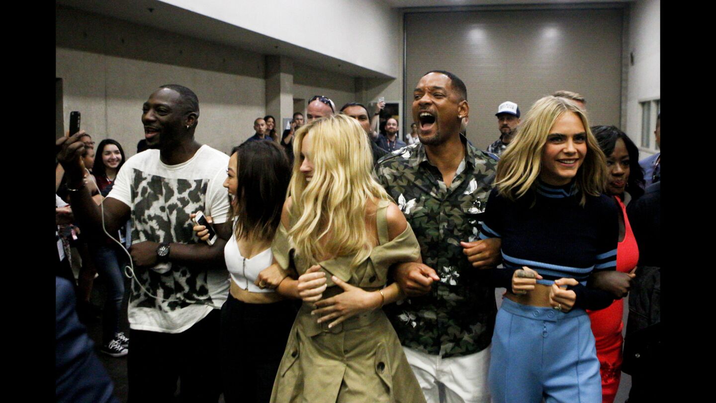 Will Smith leads 'Suicide Squad' cast on a Comic-Con meet-and-greet