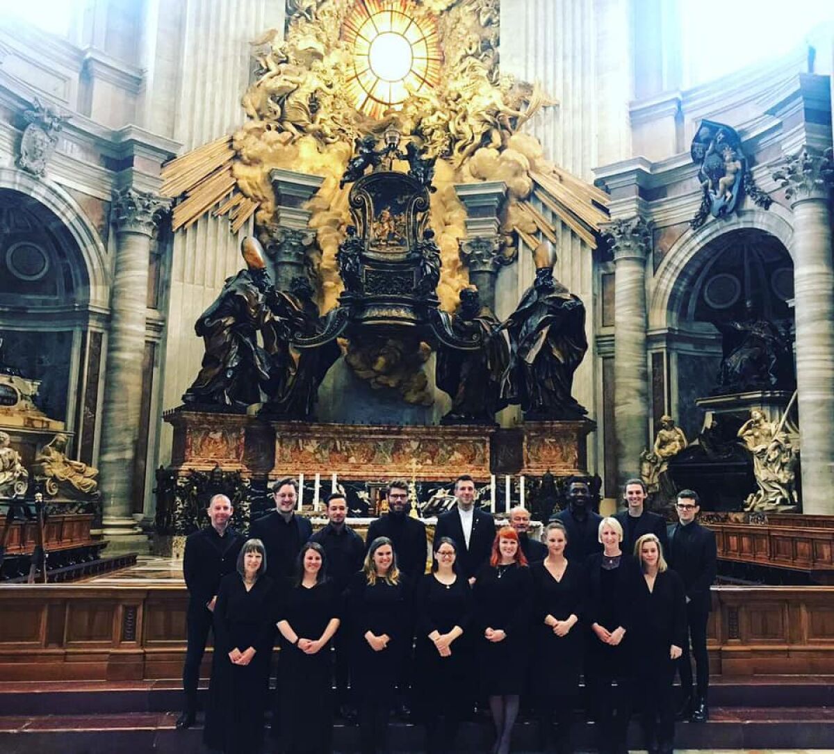 Benjamin Thiele-Long's British choir Lumen performed at St. Peter’s Basilica at the Vatican.