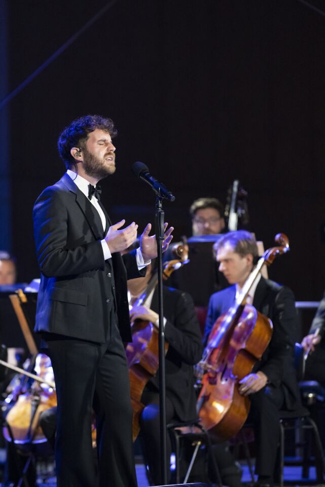 Tony, Grammy, and Emmy winner Ben Platt sings with the San Diego Symphony Orchestra at the Salk Institute