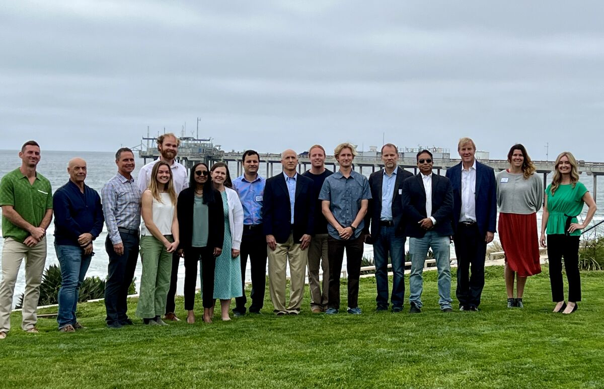 StartBlue team members, program administrators and others gather at the second cohort's Demo Day on April 27 in La Jolla.