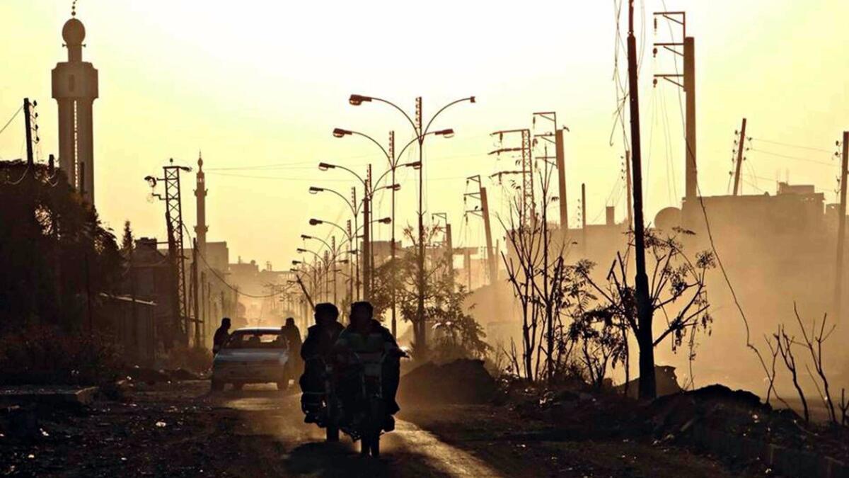 A view of the southern Syrian city of Dara in 2013. An opposition activist in the city reported an uneasy calm hours into a truce on July 9, 2017.