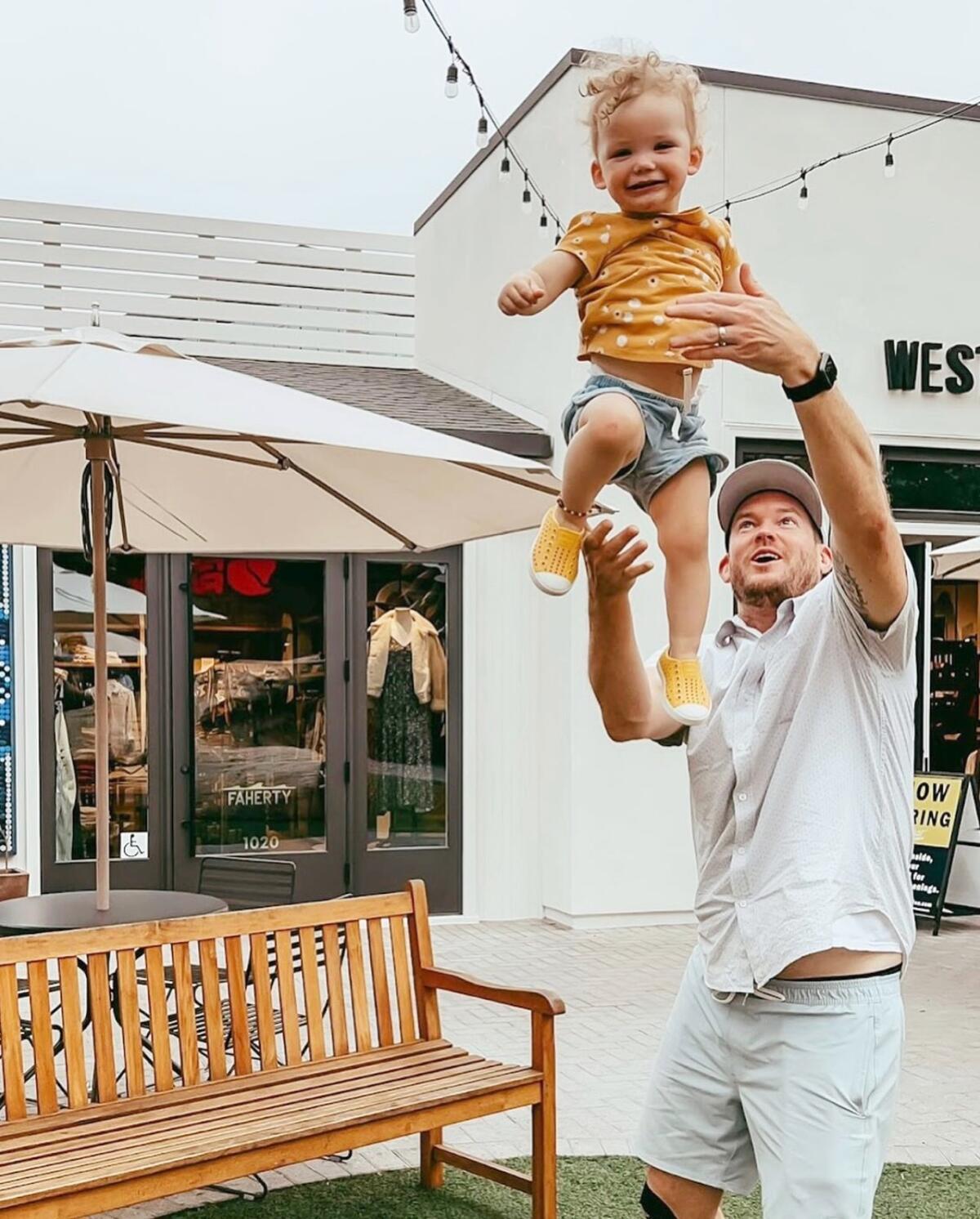 A family enjoying their time at One Paseo.