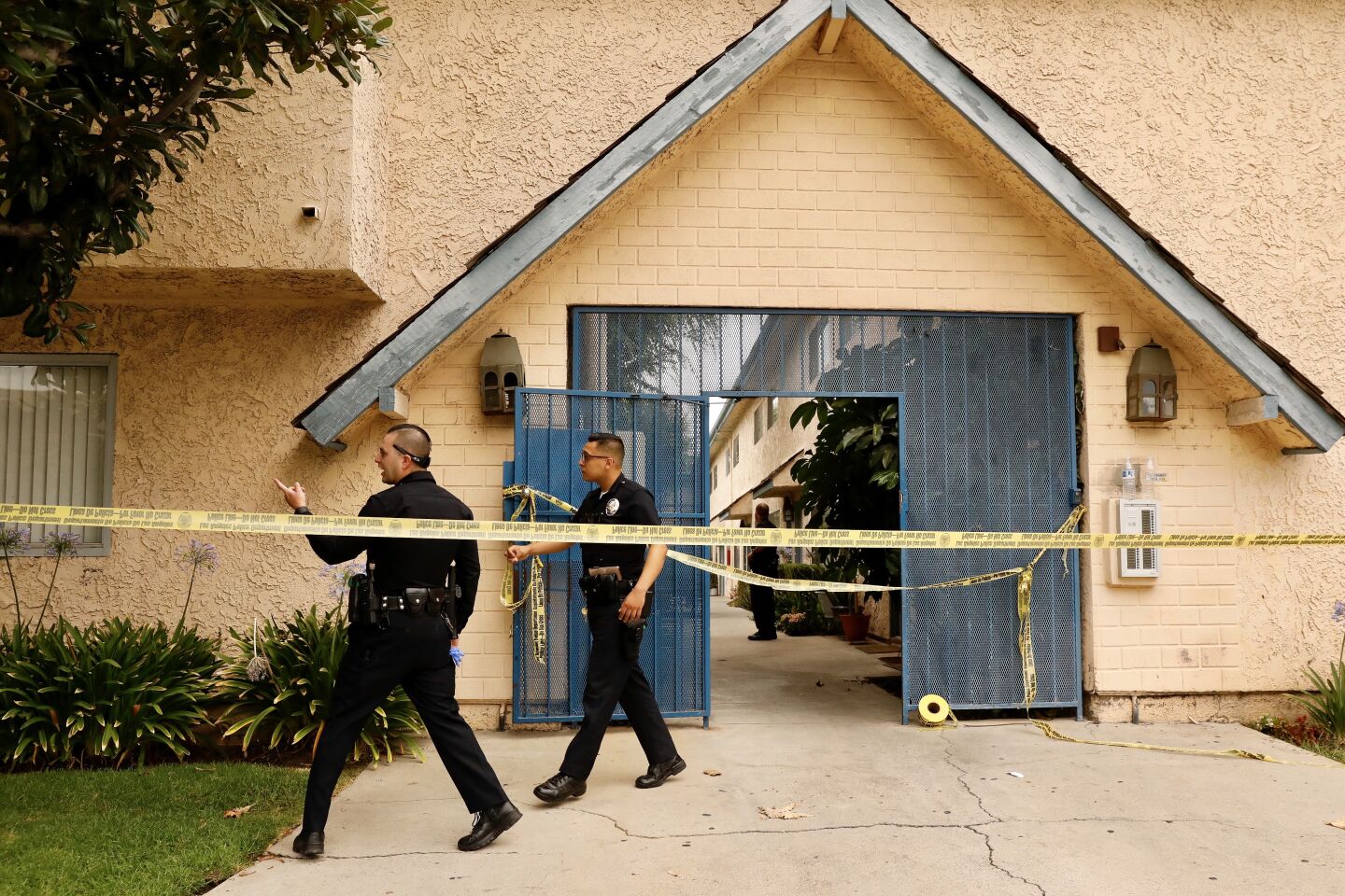 An investigation is underway after a triple shooting that killed two people and wounded a third at an apartment in Canoga Park early Thursday.