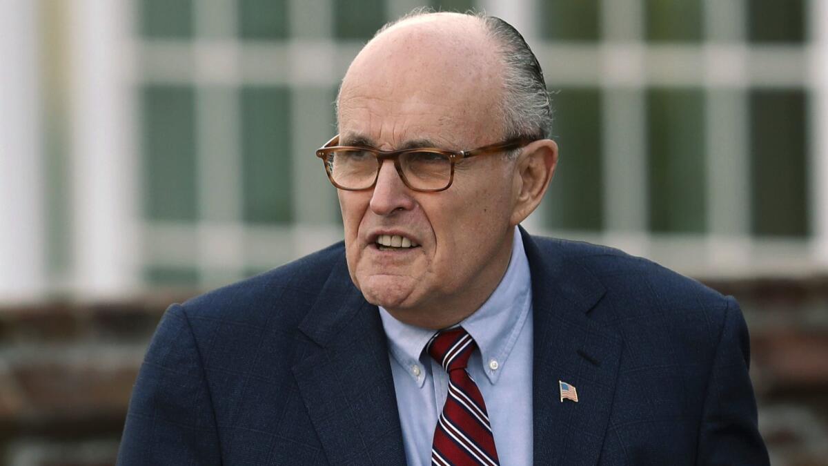 Rudolph W. Giuliani at the Trump National Golf Club in Bedminster, N.J., on Nov. 20, 2016.