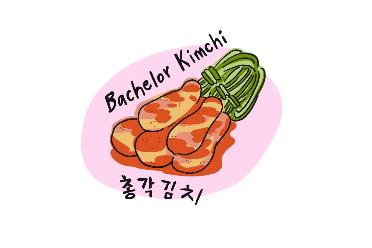 Illustration of chonggak kimchi