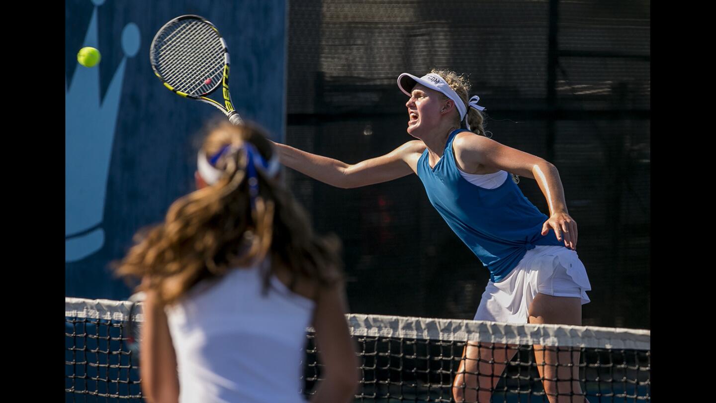 Photo Gallery: Corona del Mar vs. Santa Margarita in a girls' tennis match