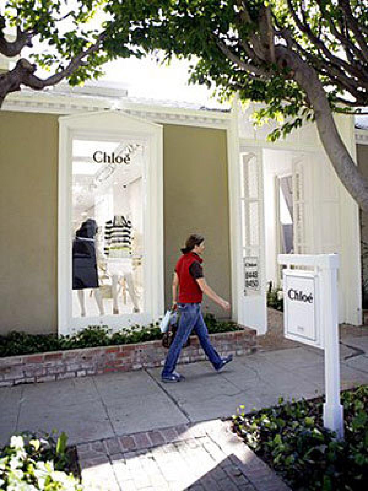 MAKING ITS DEBUT: L.A.s first Chloé boutique is on Melrose Place.