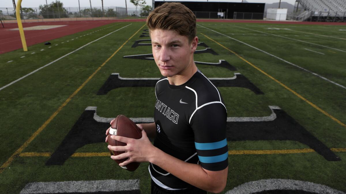 Corona Santiago quarterback Blake Barnett, who once committed to Notre Dame, says he has committed to Alabama.
