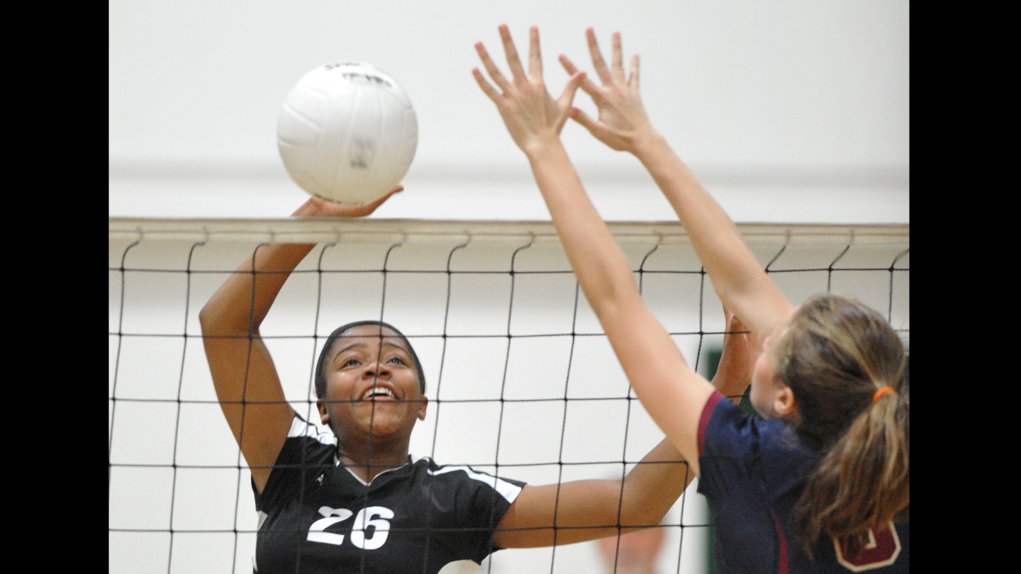Photo Gallery: Glendale Adventist vs. Trinity girls volleyball playoff match