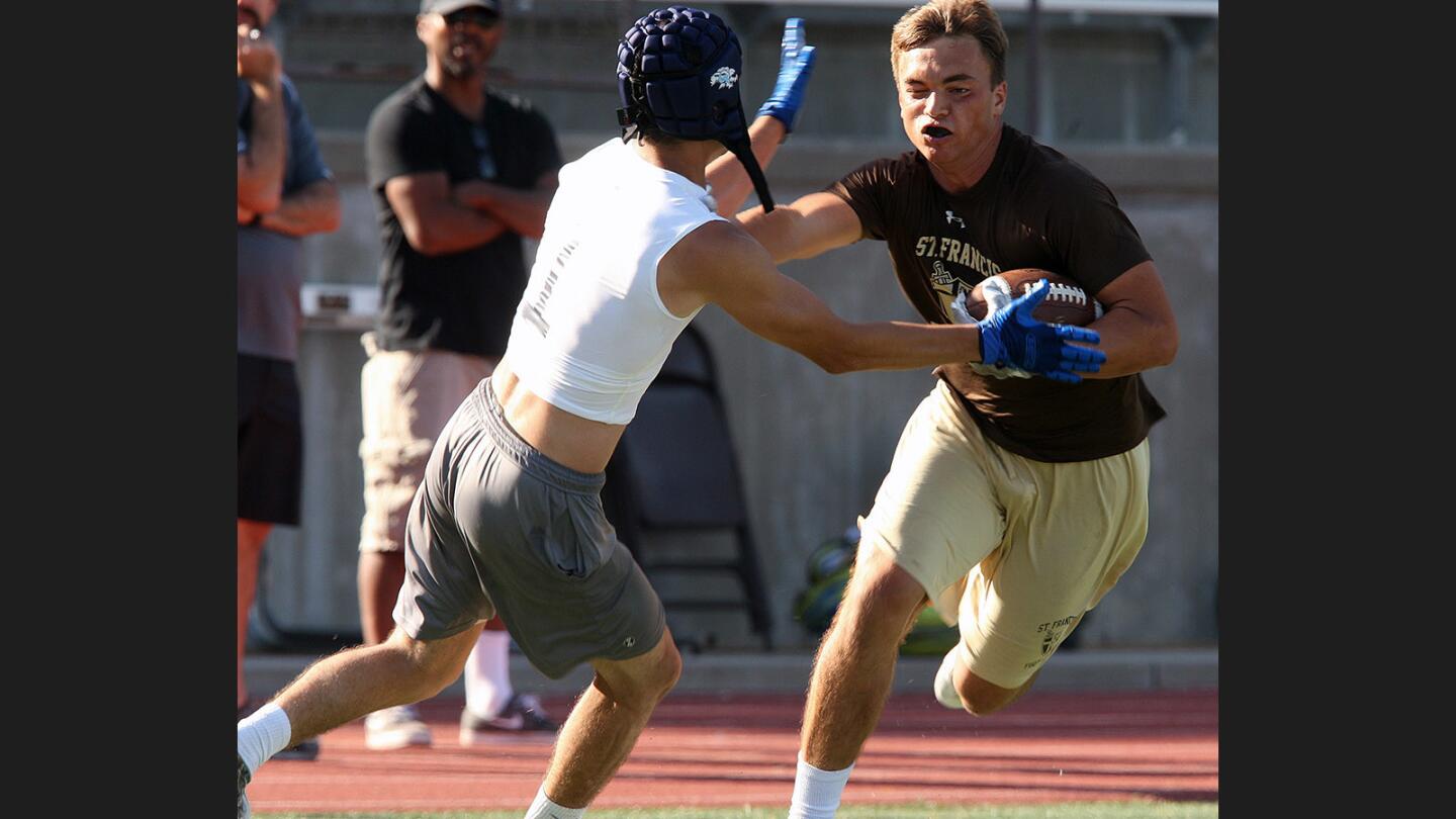 Photo Gallery: Crescenta Valley and St. Francis in Spring league football scrimmage