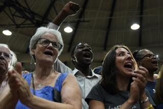 Attendees cheer during a campaign event for Democratic presidential candidate Vice President Kamala Harris in Ambler, Pa., Monday, July 29, 2024. (AP Photo/Matt Rourke)