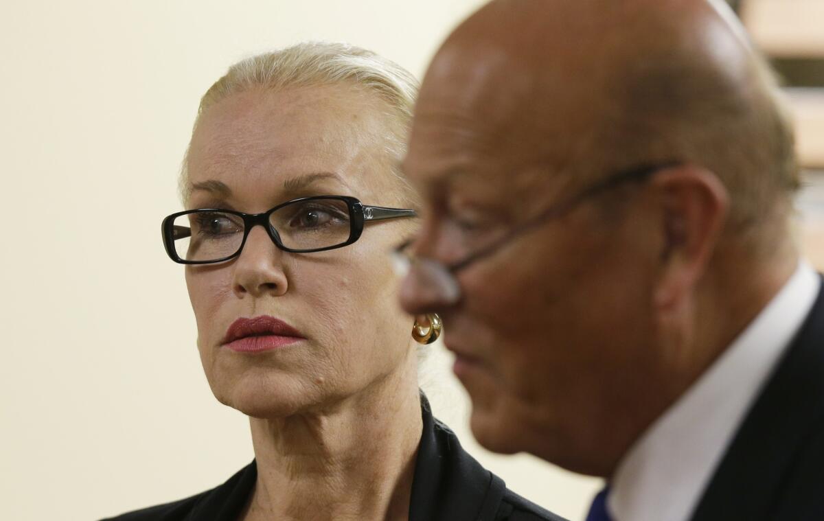 Jean Kasem appears in Washington's Kitsap County Superior Court with her attorney, Joel Paget, on May 30, 2014.