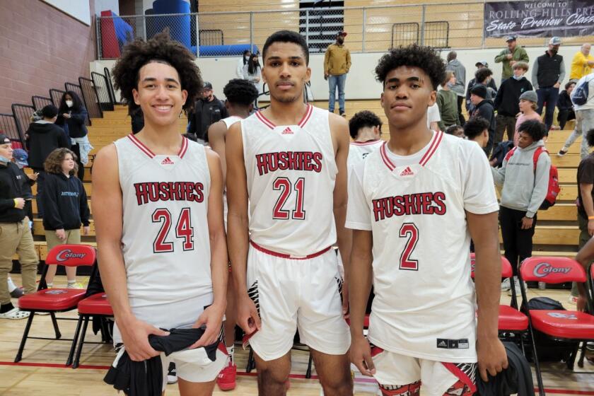 No. 1 Corona Centennial has been led by Jared McCain (left), Aaron McBride and Donovan Dent.