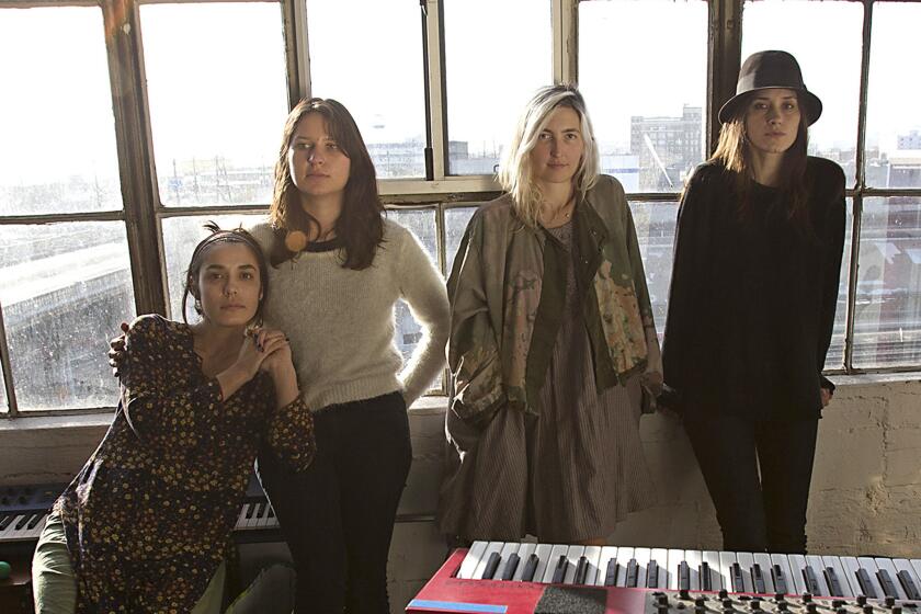 Warpaint, which includes Jenny Lee Lindbergh, left, Stella Mogzawa, Emily Kokal and Theresa Wayman.