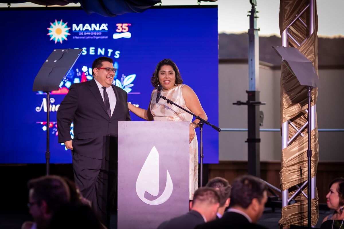David and Jessica Mier, MANA de San Diego Brindis Gala co-chairs, at the event.