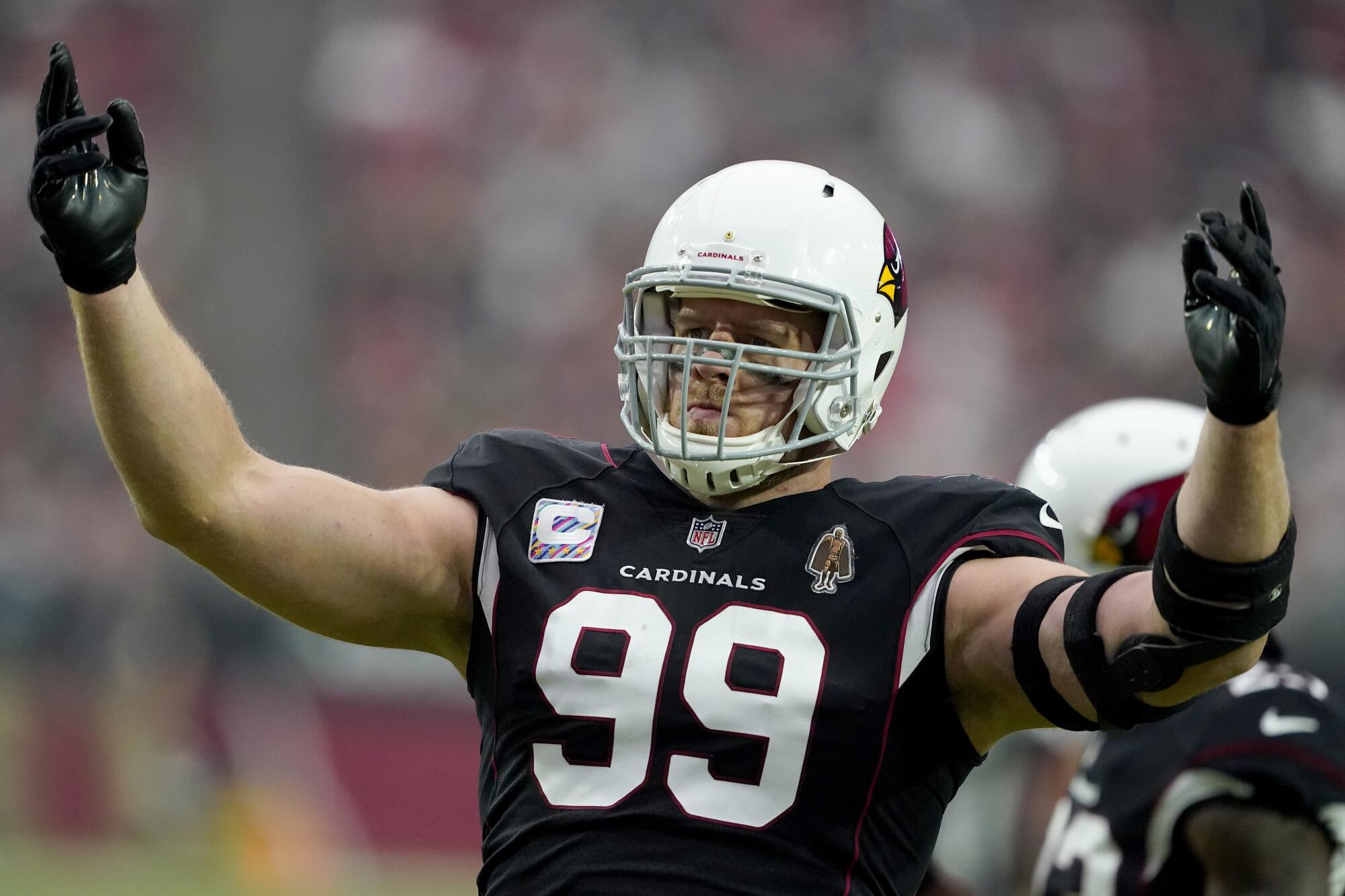 Arizona Cardinals defensive end J.J. Watt against the San Francisco 49ers.