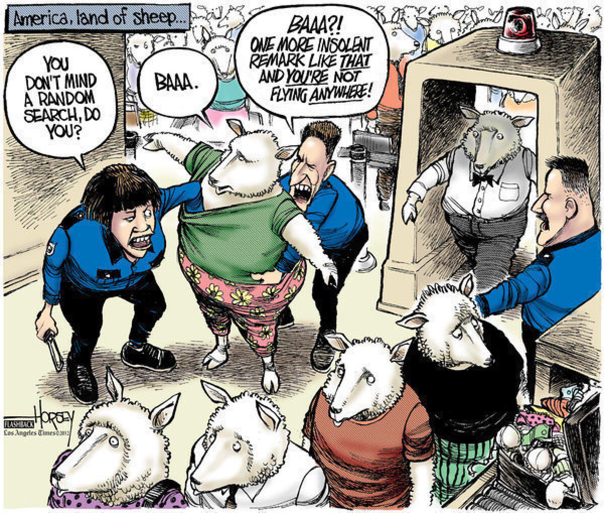 This Horsey cartoon from 2003 is a reminder of the bad old days of airport security.