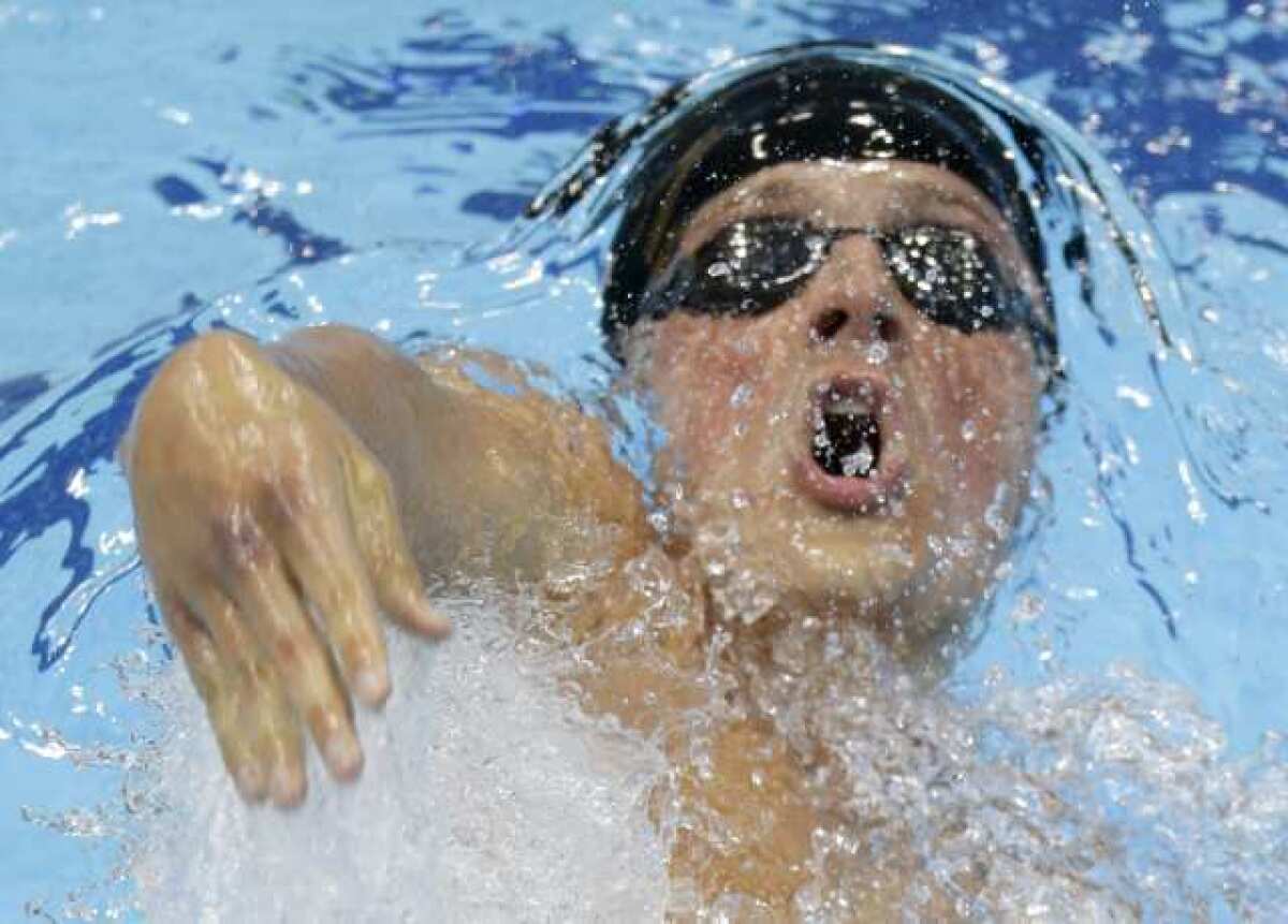Ryan Lochte swims to the gold medal on Saturday in London. Michael Phelps was fourth.