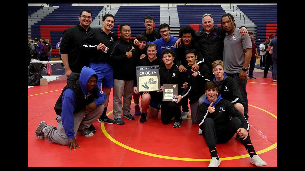 Fountain Valley High School won the CIF Southern Section Northern Division Individual Wrestling Championships, at Citrus Hill High School in Perris, on Saturday, Feb. 9, 2019.