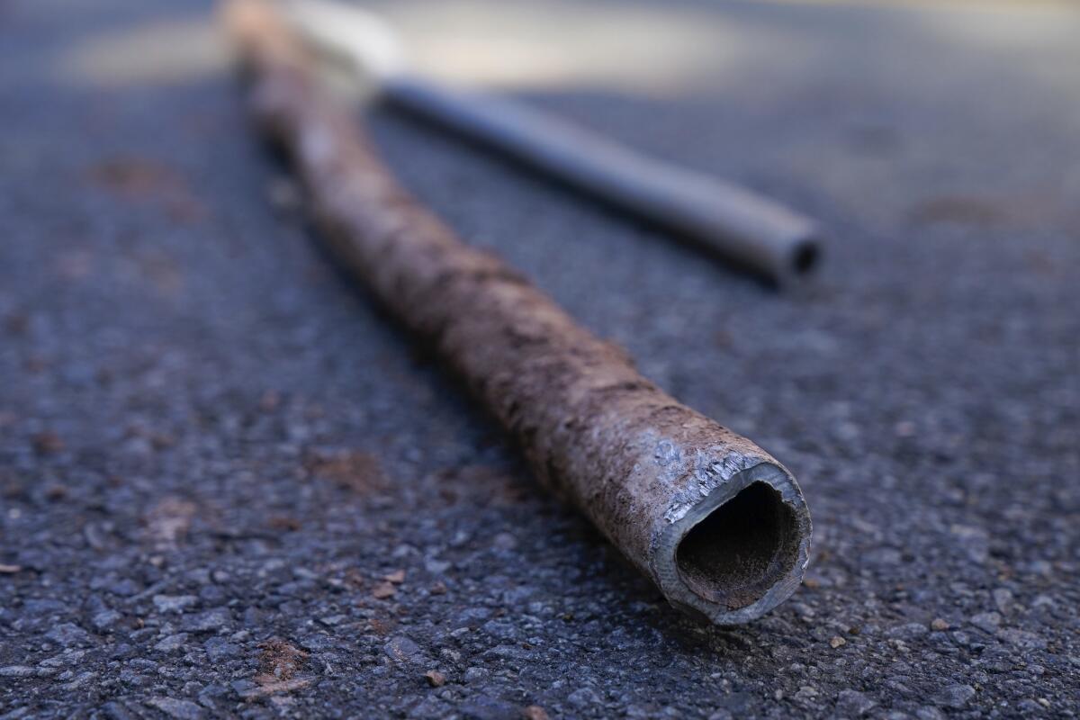 Rusted lead pipes