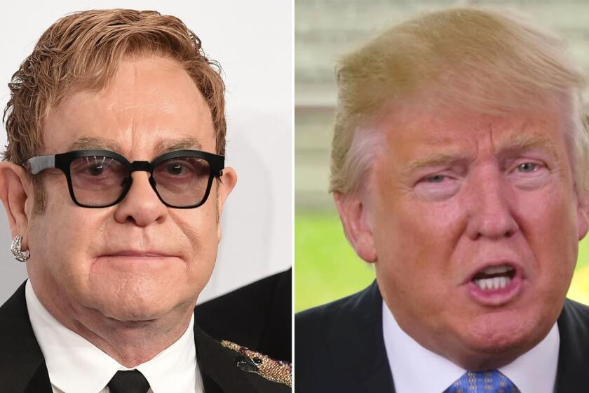 Nope, Elton John and Donald Trump won't be hanging out together in Washington, D.C., on Jan. 20.