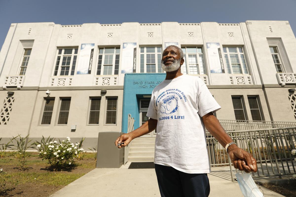 Earl Allen, president of the Jordan High School Alumni Association