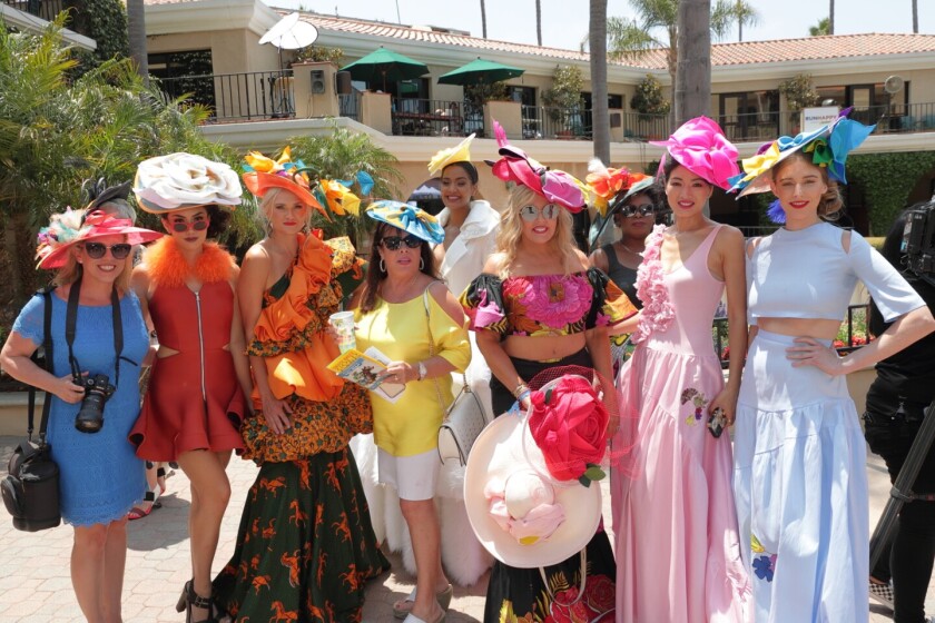 Participants at a previous Opening Day Hats event.