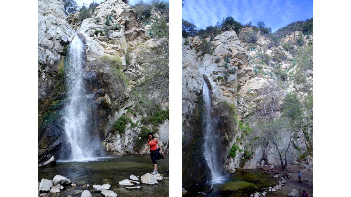 From Chantry Flats above Arcadia, a 1.8-mile trail leads to Sturtevant Falls, a 75-foot cascade that's especially strong this spring.
