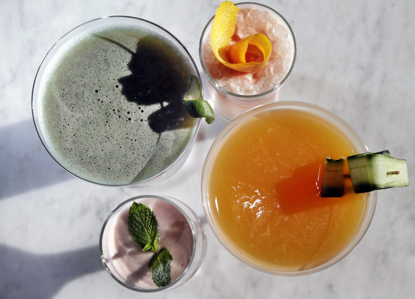 Cocktails from the Parisian-themed cocktail bar Pour Vous