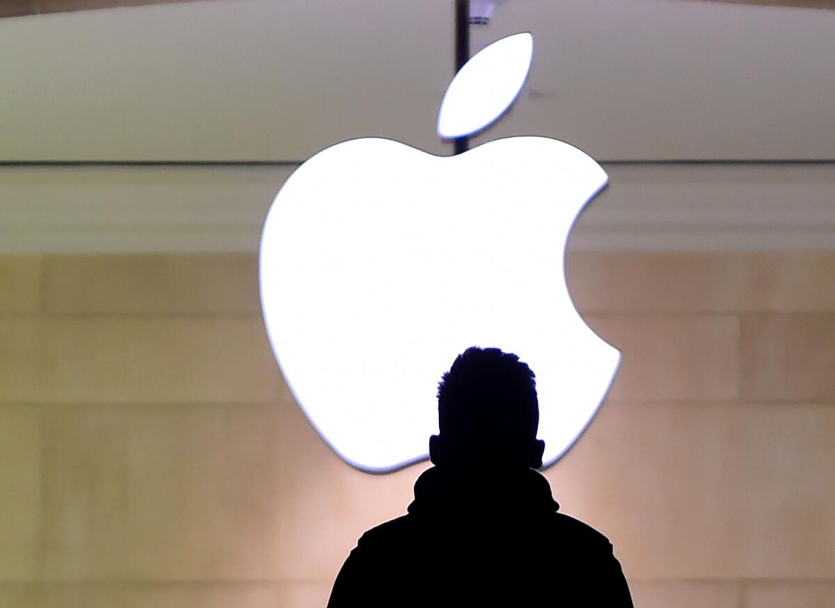 A scene at a New York City Apple store. The U.S. said it might have a way to unlock the phone of one of the assailants in December's terror attack in San Bernardino without the tech giant's help.