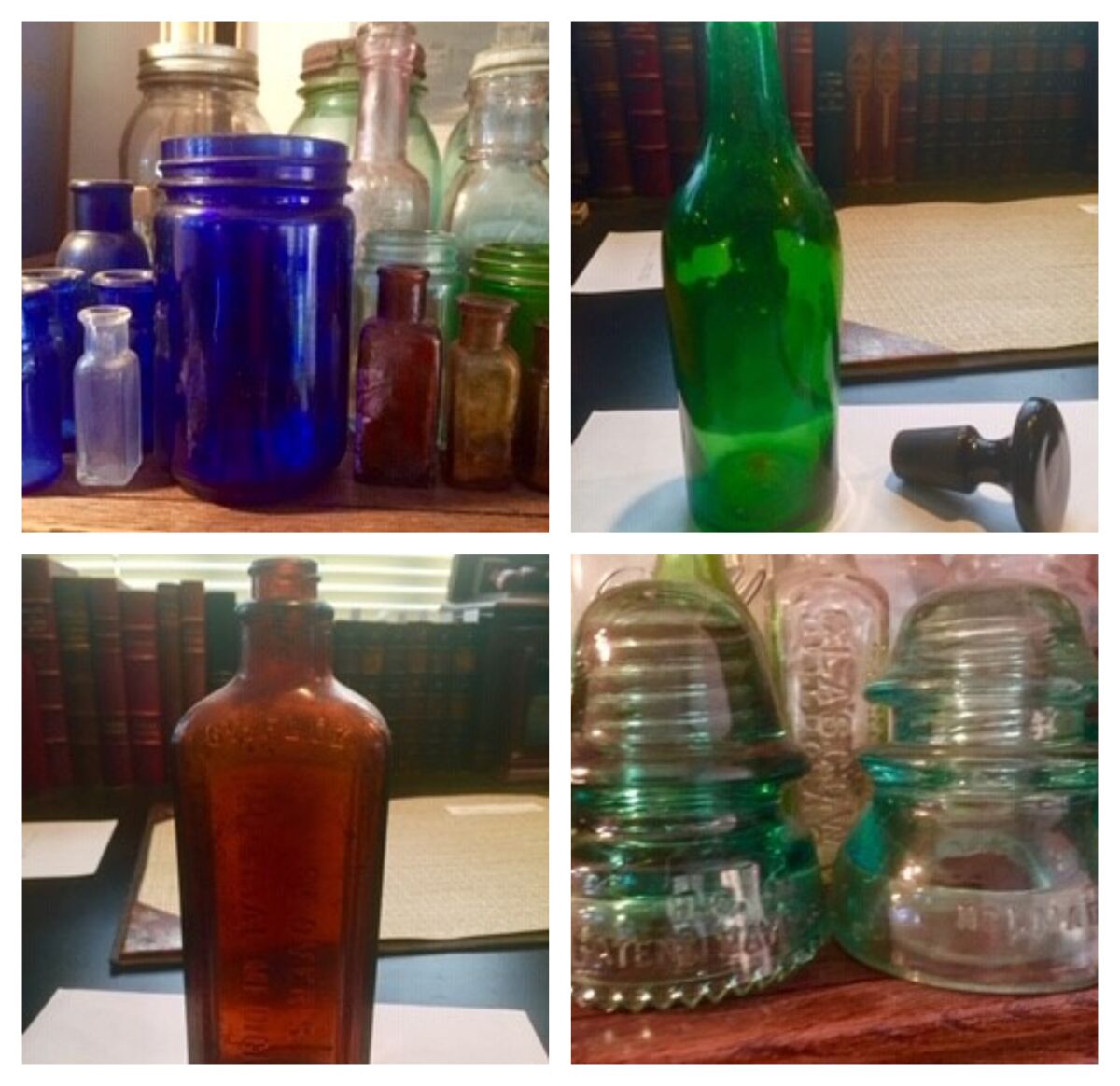 These are some of the old bottles that John Weil's dog, Baron, dug up in his Bird Rock backyard.
