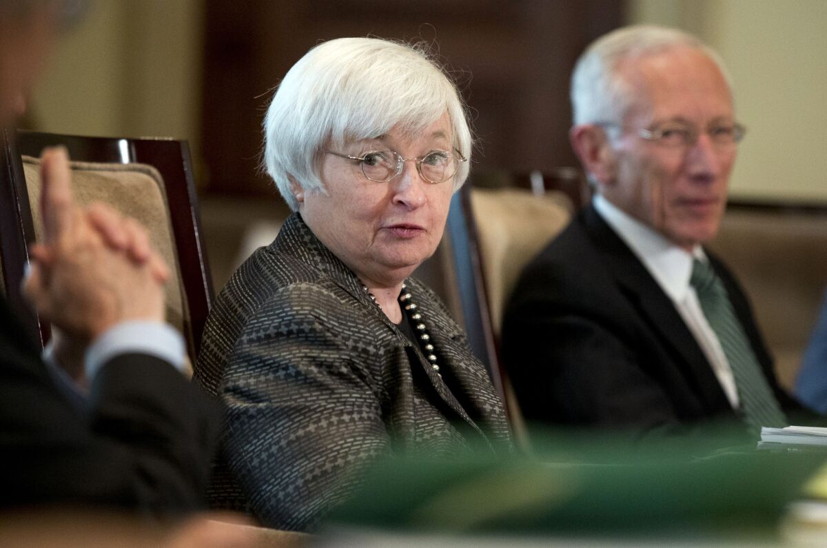 Federal Reserve Chair Janet Yellen and Vice Chairman Stanley Fischer preside over a meeting in Washington on July 20.