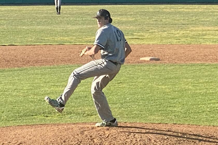 Sophomore Easton Hawk of Granada Hills struck out four in relief in a 3-3 tie against Moorpark.