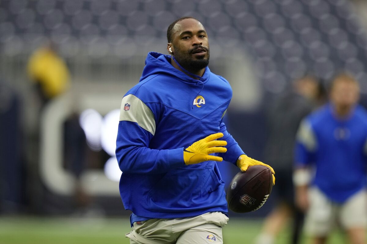 Los Angeles Rams wide receiver Robert Woods before a game.