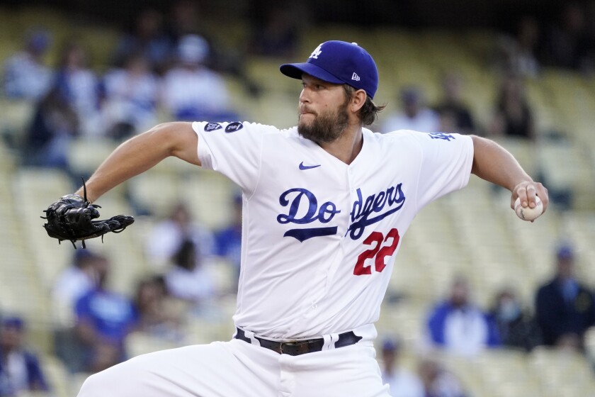 Dodgers pitcher Clayton Kershaw gave up one unearned run and three hits over six innings Friday night.