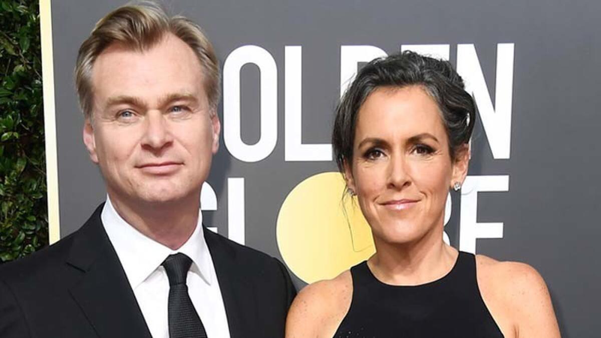 "Dunkirk" producers Christopher Nolan and Emma Thomas at the 2018 Golden Globes in January.