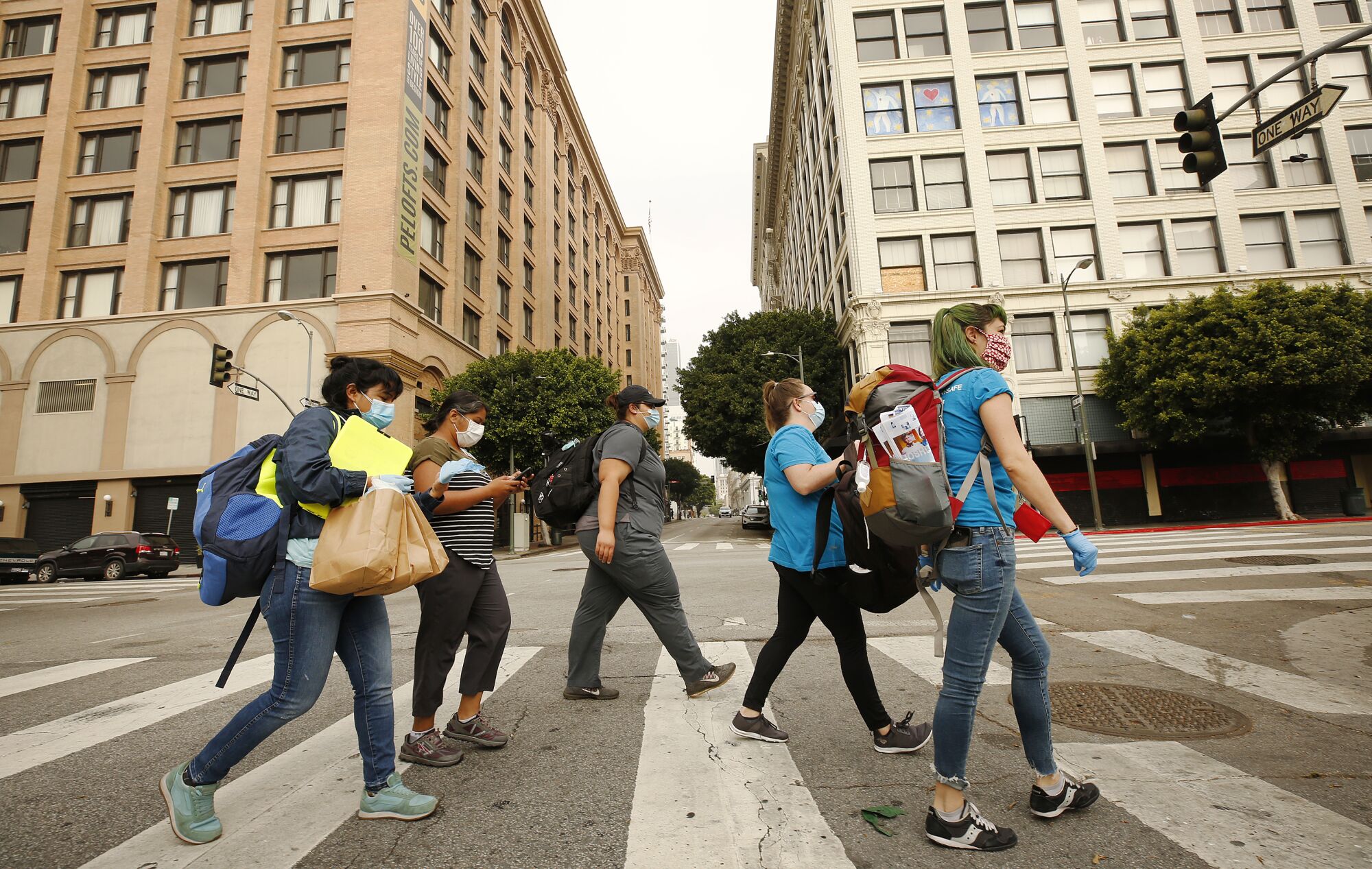 Coronavirus testing on skid row