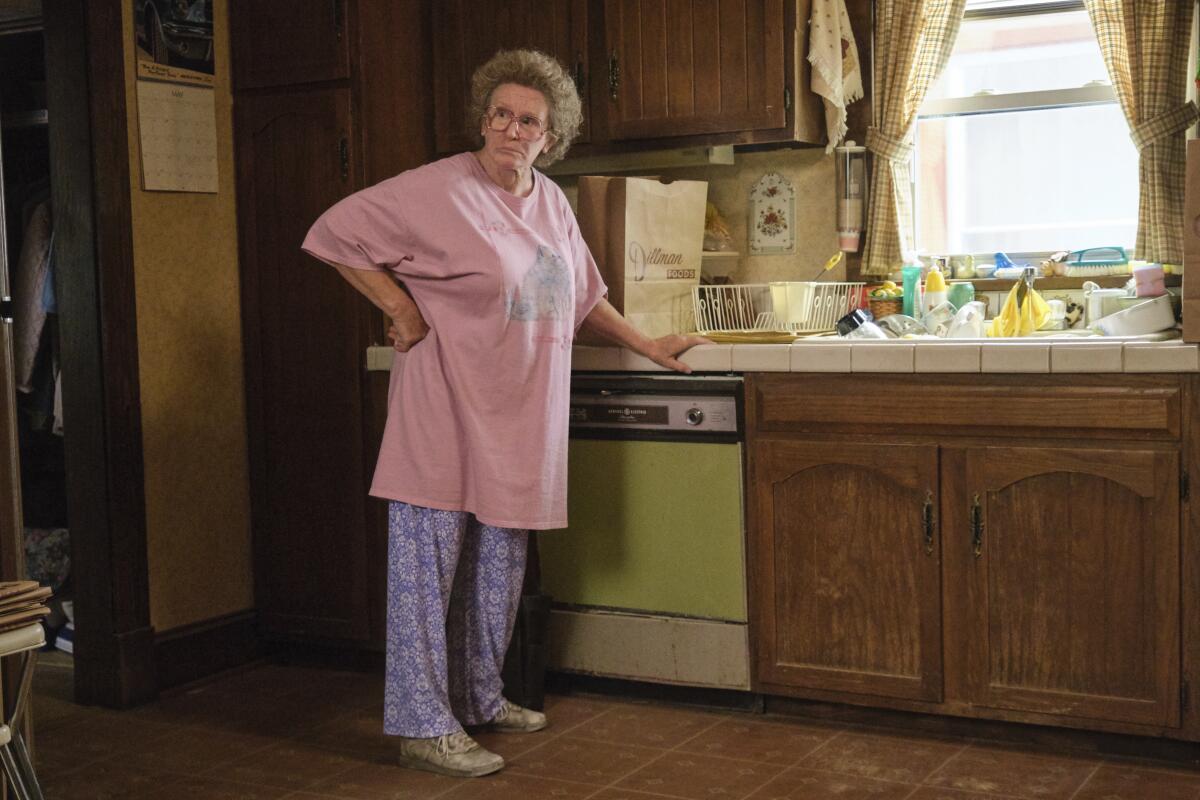 This image released by Netflix shows Glenn Close in a scene from "Hillbilly Elegy." (Lacey Terrell/Netflix via AP)