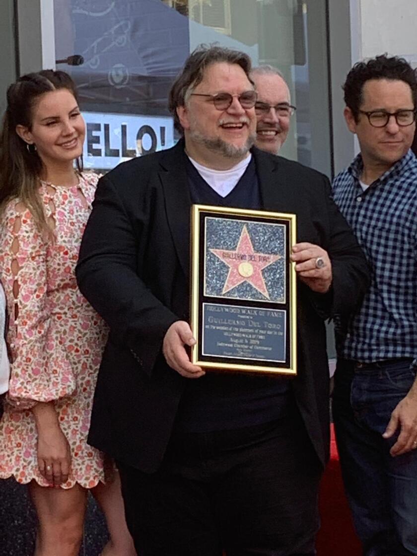 Guillermo del Toro with Lana Del Rey and J.J. Abrams