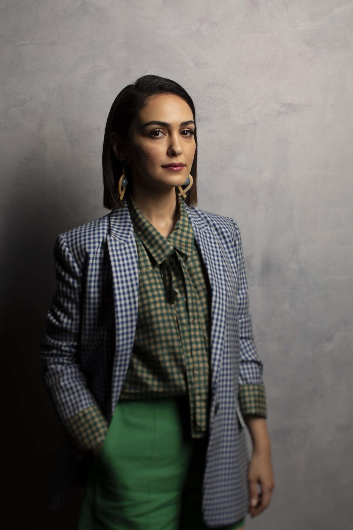 Nazanin Boniadi at the 2018 Toronto International Film Festival for "Hotel Mumbai."