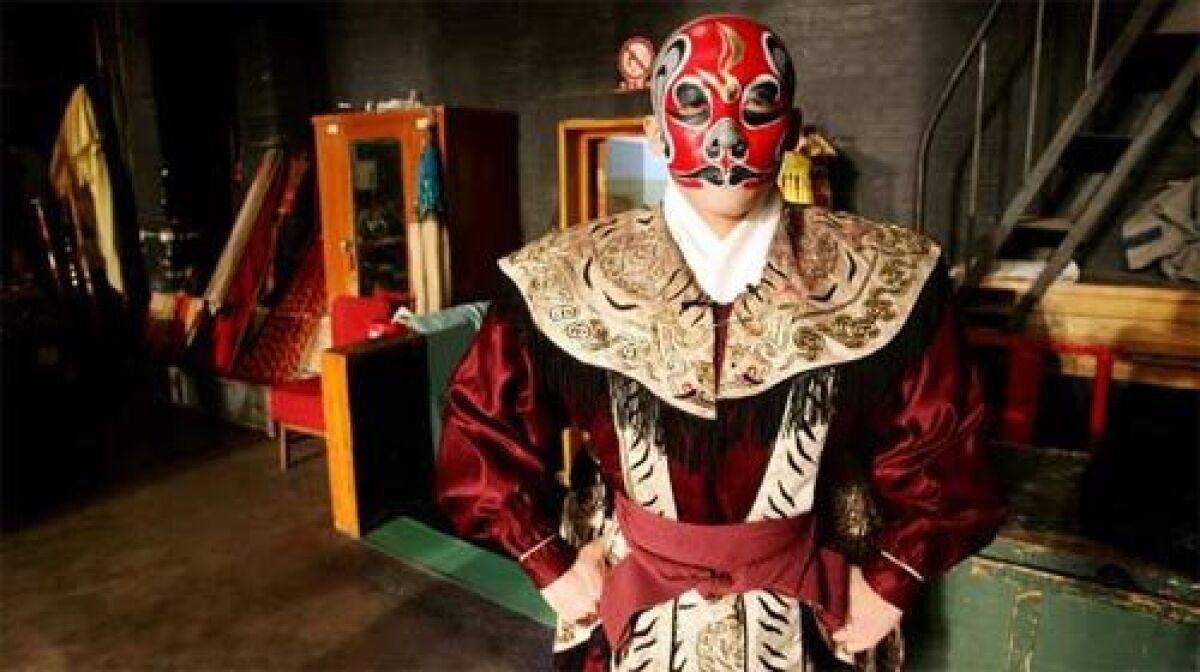 WEARING THE MASK: As a painted-face actor in Peking opera, Qiu Jirong has played leading roles, but says he feels like more of a curiosity than an artist. He performs out of a sense of duty to a six-generation family legacy in the art form. His real love is modern dance.