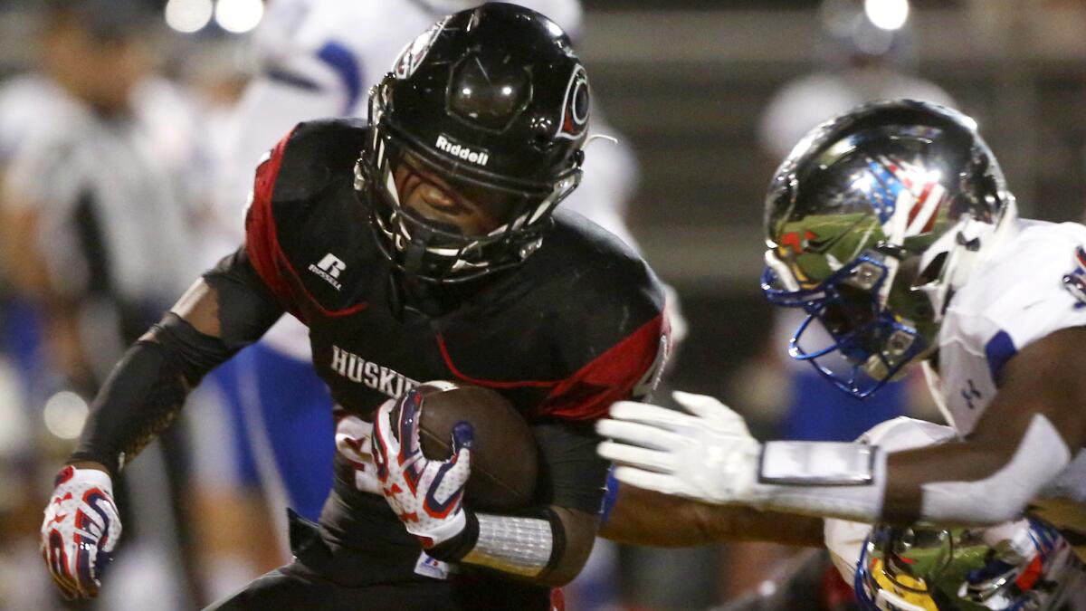 Running back Miles Reed of third-ranked Centennial rushed for 162 yards in 40 carries and scored three touchdowns against IMG Academy on Saturday night.