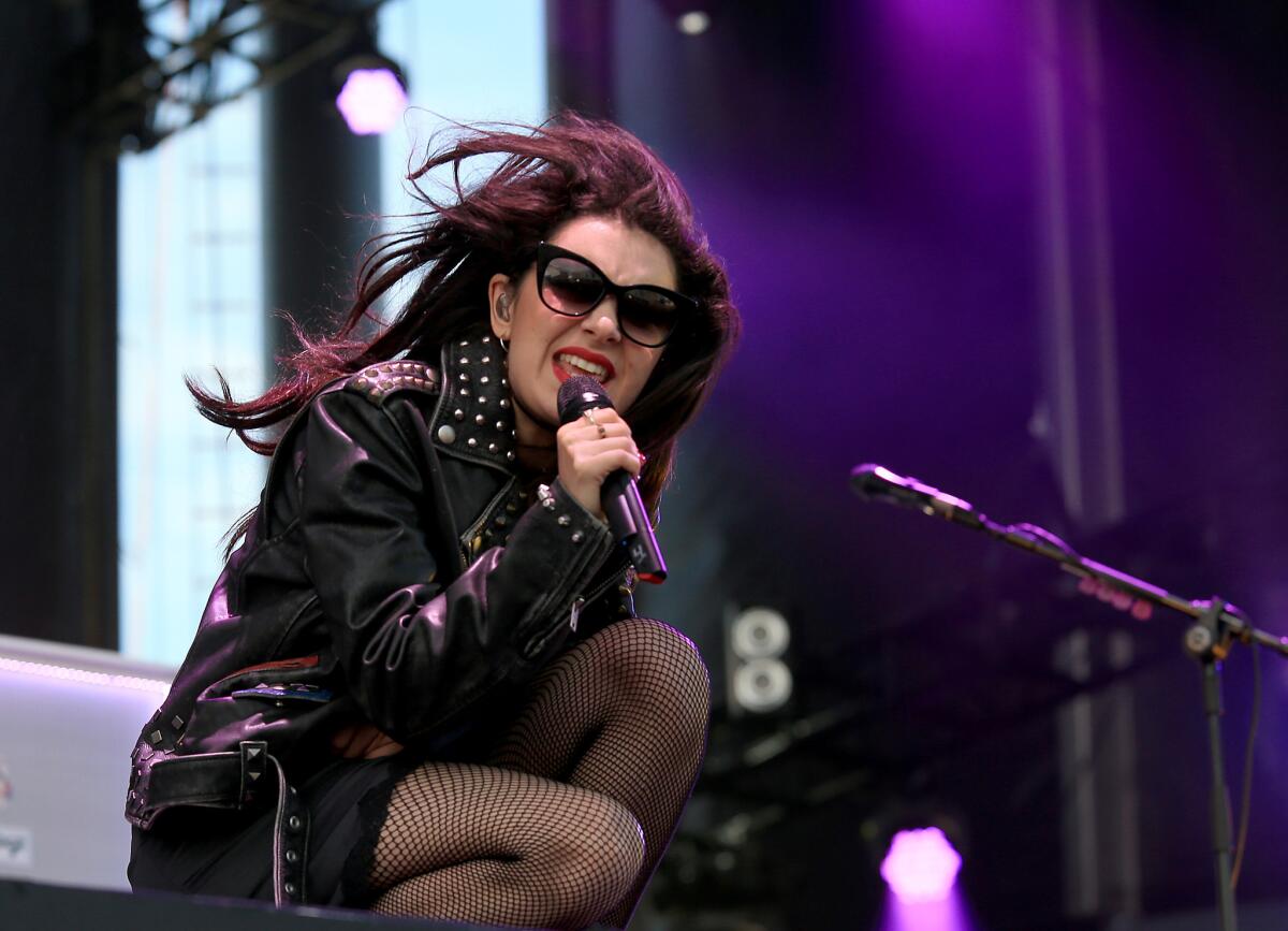 British singer Charlotte Emma Aitchison, aka Charli XCX, performs at Rock in Rio in Las Vegas on Friday, May 15.