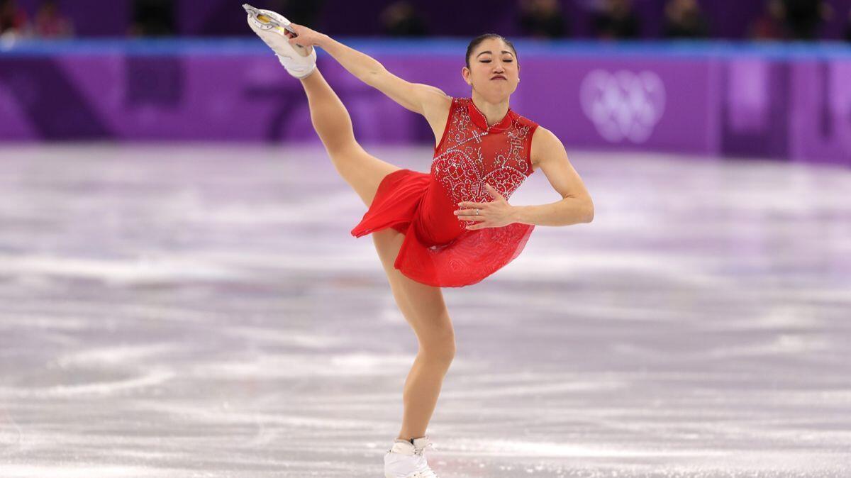 United States' Mirai Nagasu competes in the Figure Skating Team Event at the PyeongChang 2018 Winter Olympic Games on Monday.