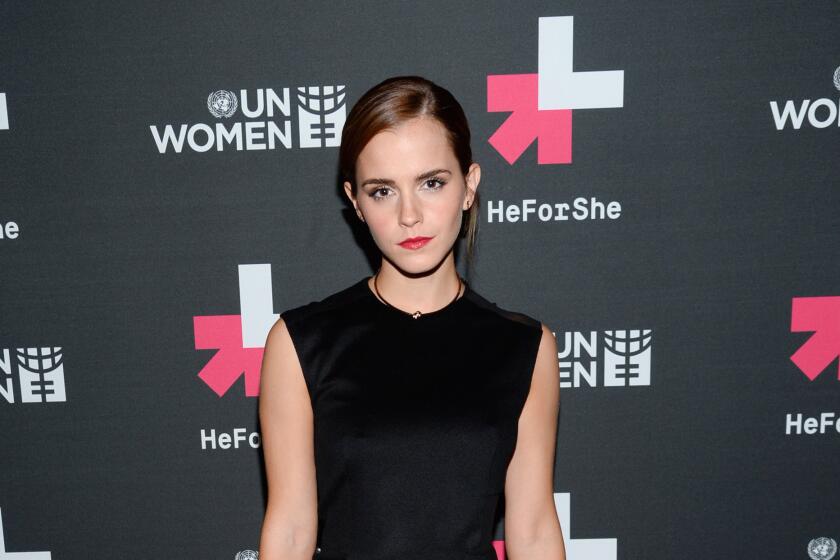 UN Women Goodwill Ambassador Emma Watson at the HeForShe United Nations campaign launch party in New York.